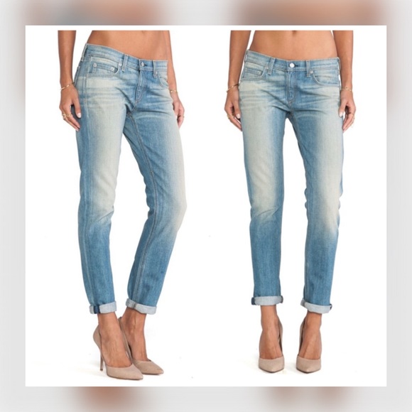 rag & bone Denim - Rag & Bone The Dre Green Cast Boyfriend Jeans 26